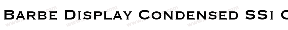 Barbe Display Condensed SSi Condensed字体转换